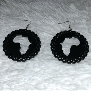 Africa cut out earrings